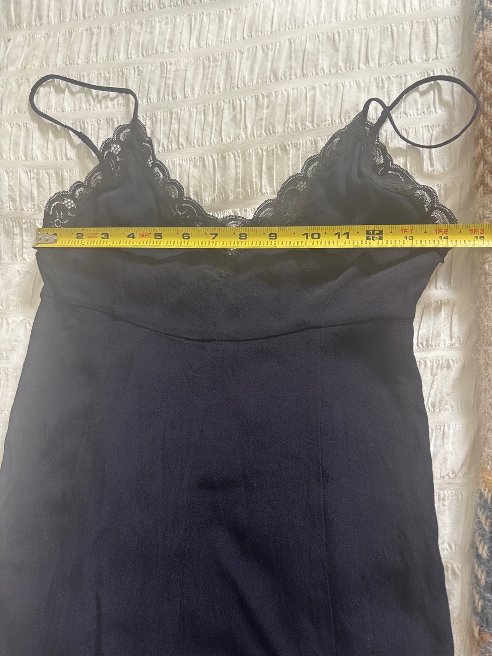 Wilfred Navy with Black Lace-Trim Slip Dress - Picture 7 of 9